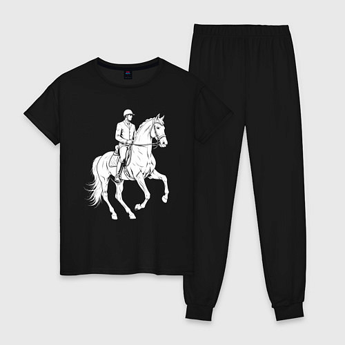 Женская пижама Конный спорт / Черный – фото 1