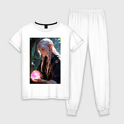 Женская пижама Серьёзная эльфийка с магической сферой