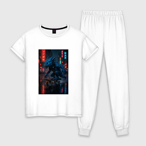 Женская пижама Дракон на Колесах / Белый – фото 1