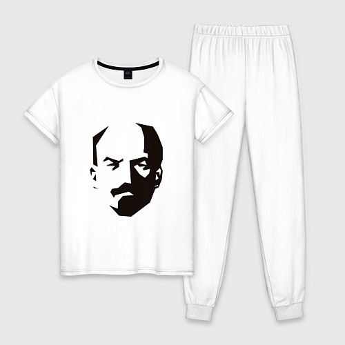 Женская пижама Владимир Ленин абстрактный портрет / Белый – фото 1