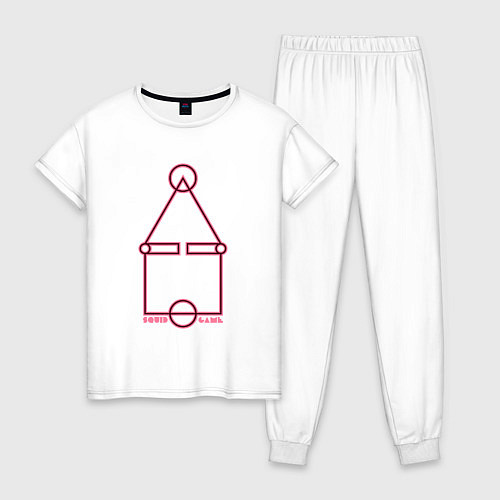 Женская пижама Стиль игры в кальмара / Белый – фото 1