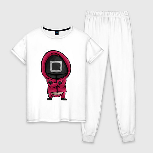 Женская пижама Солдат из игры в кальмара / Белый – фото 1