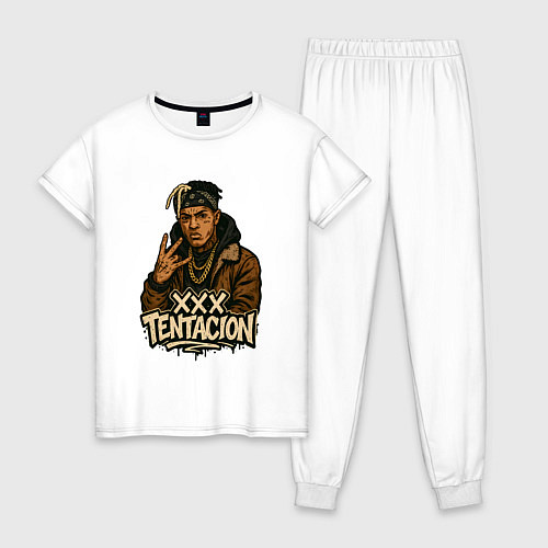 Женская пижама XXXTentacion anime / Белый – фото 1