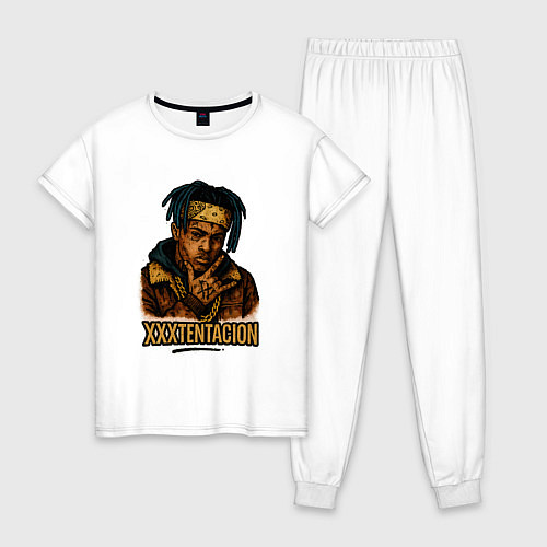 Женская пижама XXXTentacion мультяшный стиль / Белый – фото 1