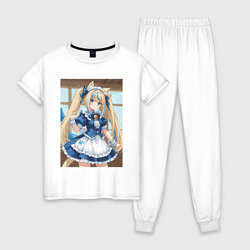 Женская пижама Горничная с ушками в maid cafe / Белый – фото 1