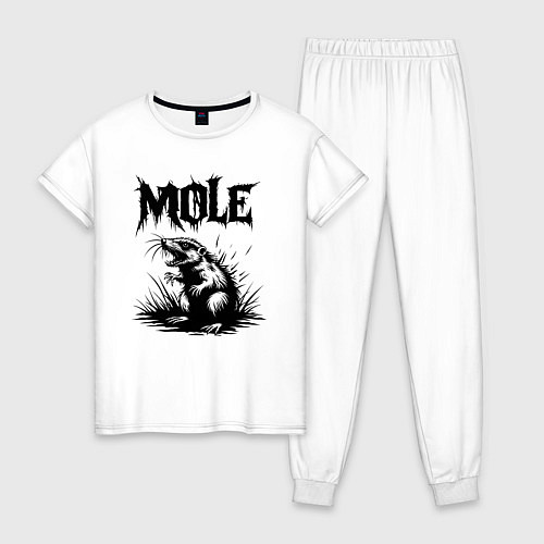 Женская пижама Крот в ярости / Белый – фото 1