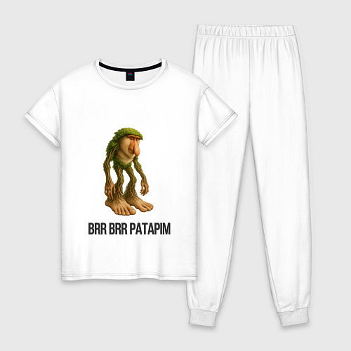 Женская пижама Brr Brr Patapim Brainrot / Белый – фото 1