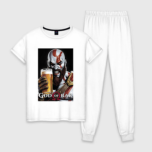 Женская пижама Kratos - god of bar / Белый – фото 1