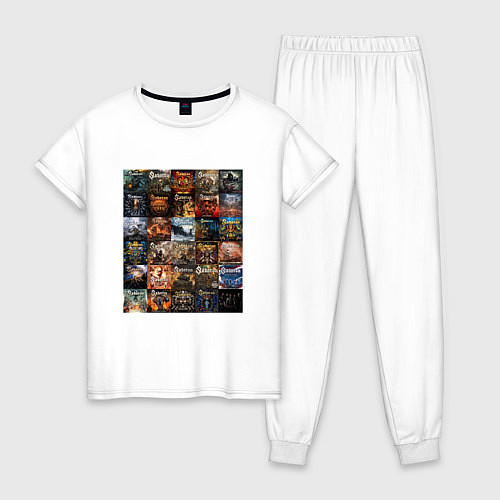 Женская пижама Sabaton - обложки / Белый – фото 1