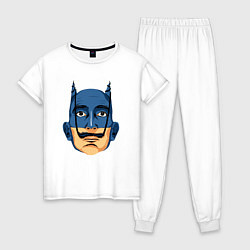 Пижама хлопковая женская Batman Dali, цвет: белый