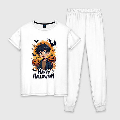 Женская пижама Halloween anime boy / Белый – фото 1