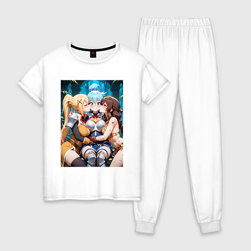 Женская пижама 3 горе-подружки / Белый – фото 1