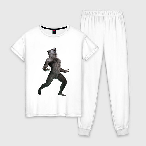 Женская пижама Ночной оборотень / Белый – фото 1