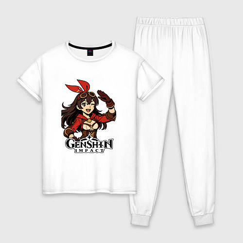 Женская пижама Эмбер из Genshin Impact / Белый – фото 1