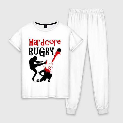 Женская пижама Hardcore Rugby / Белый – фото 1