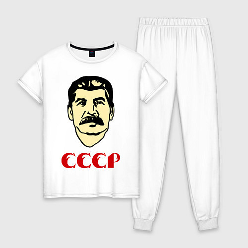 Женская пижама Сталин: СССР / Белый – фото 1