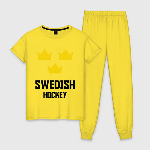 Женская пижама Swedish Hockey / Желтый – фото 1