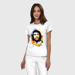 Пижама хлопковая женская Che Guevara Art, цвет: белый — фото 2
