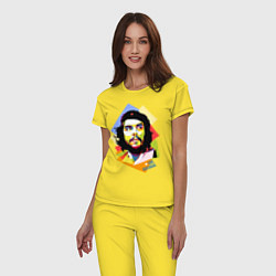 Пижама хлопковая женская Che Guevara Art, цвет: желтый — фото 2