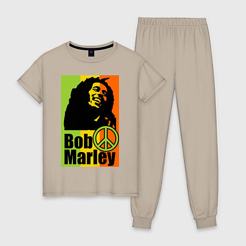 Женская пижама Bob Marley: Jamaica / Миндальный – фото 1
