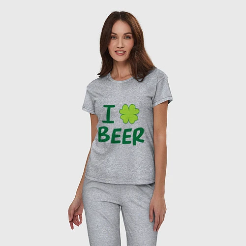 Женская пижама Love beer / Меланж – фото 3