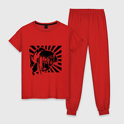 Пижама хлопковая женская Hentai Girl, цвет: красный