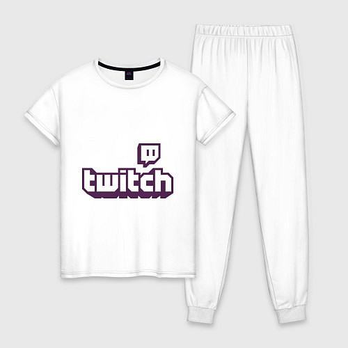 Женская пижама Twitch Logo / Белый – фото 1