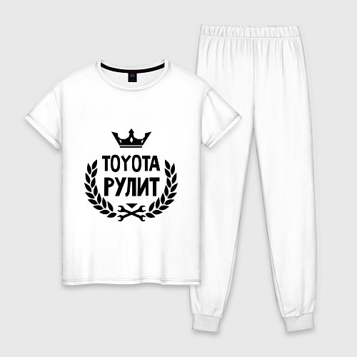 Женская пижама Тойота рулит / Белый – фото 1