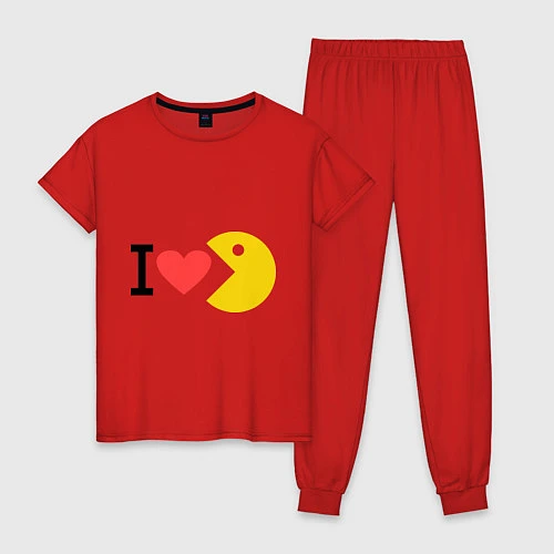 Женская пижама I love Packman / Красный – фото 1
