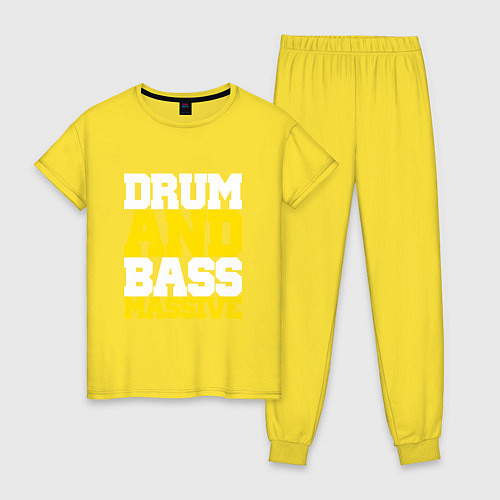 Женская пижама DRUM AND BASS MASSIVE / Желтый – фото 1