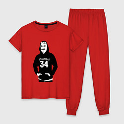 Пижама хлопковая женская Stalingrad 34, цвет: красный
