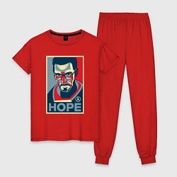 Пижама хлопковая женская Half-Life: Hope, цвет: красный