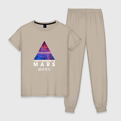 Женская пижама 30 STM: cosmos / Миндальный – фото 1