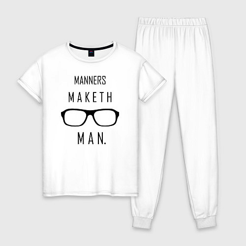 Женская пижама Kingsman: Manners maketh man / Белый – фото 1