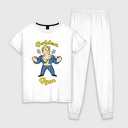Пижама хлопковая женская Fallout: Golden gym, цвет: белый