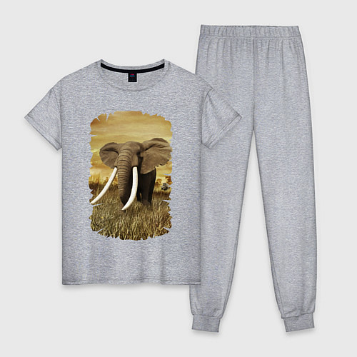 Женская пижама Могучий слон / Меланж – фото 1