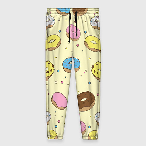 Женские брюки Сладкие пончики / 3D-принт – фото 1
