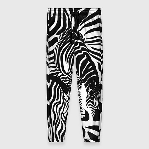 Женские брюки Полосатая зебра / 3D-принт – фото 1