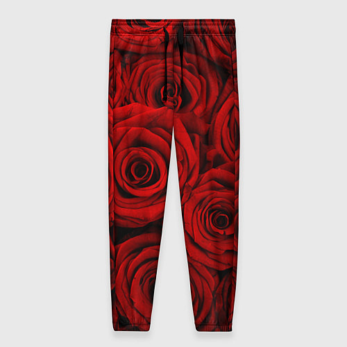 Женские брюки Красные розы / 3D-принт – фото 1