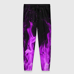 Брюки женские Фиолетовый огонь, цвет: 3D-принт