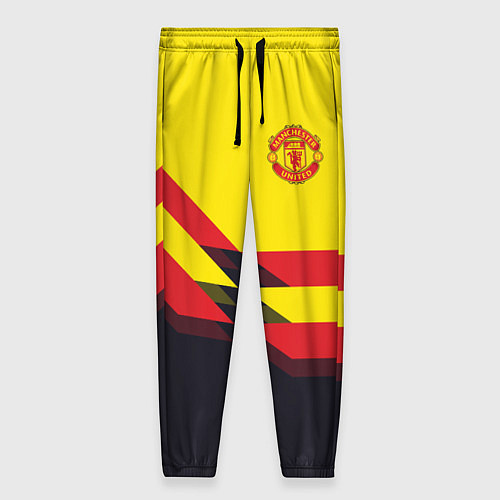 Женские брюки Man United FC: Yellow style / 3D-принт – фото 1