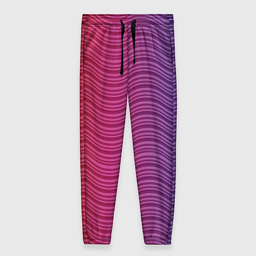 Женские брюки Цветные волны / 3D-принт – фото 1