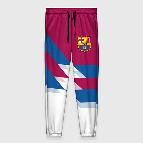Женские брюки Barcelona FC: White style / 3D-принт – фото 1