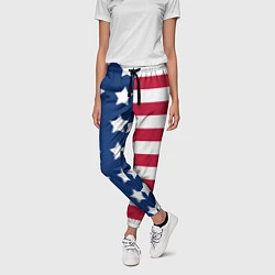 Брюки женские USA Flag, цвет: 3D-принт — фото 2