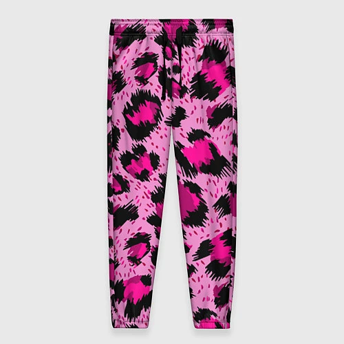 Женские брюки Розовый леопард / 3D-принт – фото 1