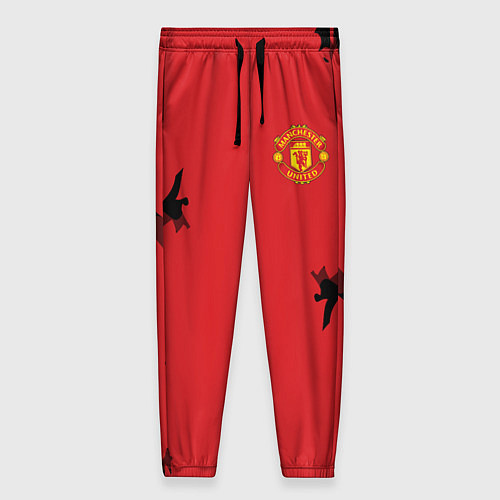 Женские брюки FC Manchester United: Red Original / 3D-принт – фото 1