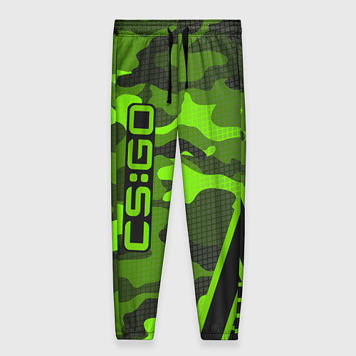 Женские брюки CS:GO Light Green Camo / 3D-принт – фото 1