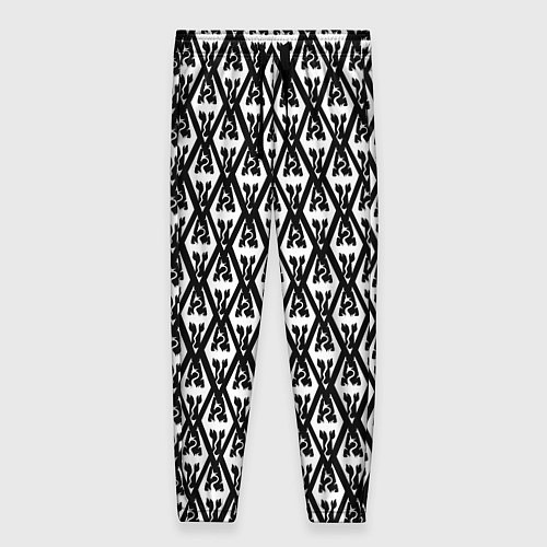 Женские брюки TES: White Pattern / 3D-принт – фото 1