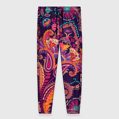 Женские брюки Орнамент пейсли - розовый / 3D-принт – фото 1