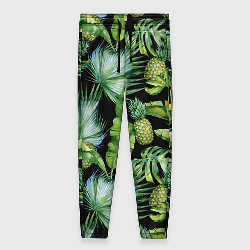 Женские брюки Цветущие ананасы / 3D-принт – фото 1